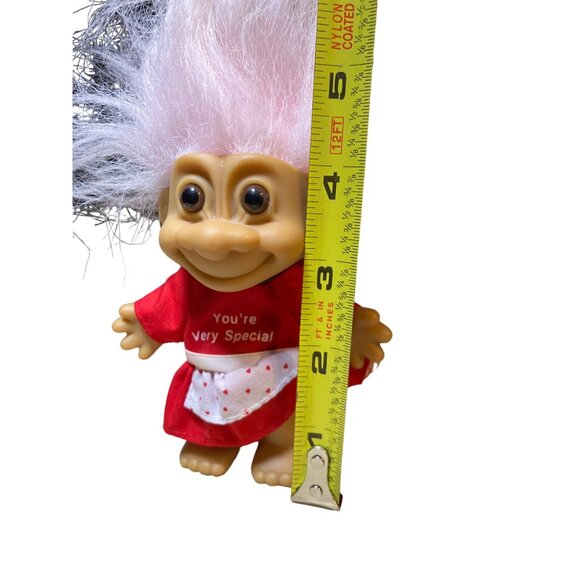 Russ You’re Very Special Troll Doll Pink Hair Red Heart Dress Valentine’s Day - Picture 6 of 8